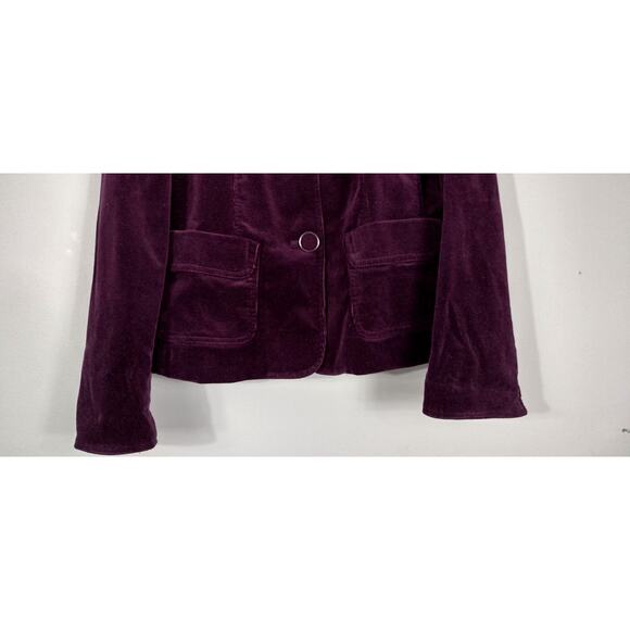 Talbots Dark Purple Lined Corduroy Jacket 10 Classic Office Whimsygoth - Picture 5 of 16